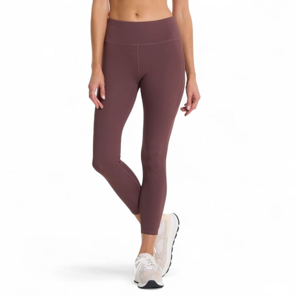 Vuori Stride Pocket Crop Leggings Sz M Brown - Picture 5 of 9